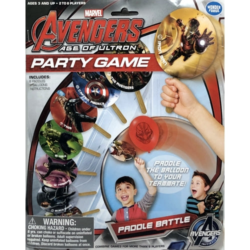 Avengers Age of Ultron Paddle Battle Balloon Game - Indoor/Outdoor (12-Piece Kit) For 2 to 8 Players