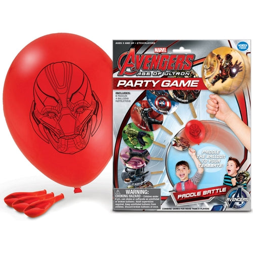 Avengers Age of Ultron Paddle Battle Balloon Game - Indoor/Outdoor (12-Piece Kit) For 2 to 8 Players