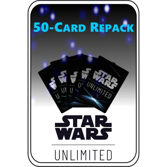 Star Wars Unlimited Trading Card Game Collection - 50 Assorted TCG Cards Package